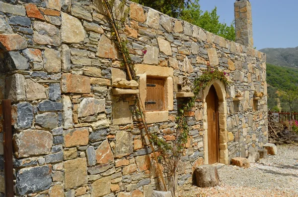 Blue stone Cretan typical house.