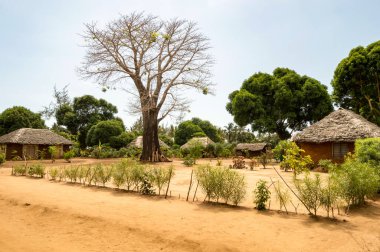 Watamu ormanında Zaramo tarzı evler