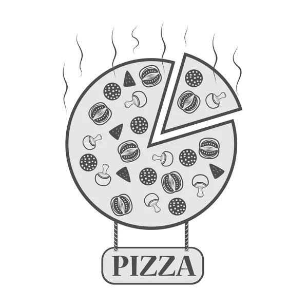 Ikon a pizzéria — Stock Vector