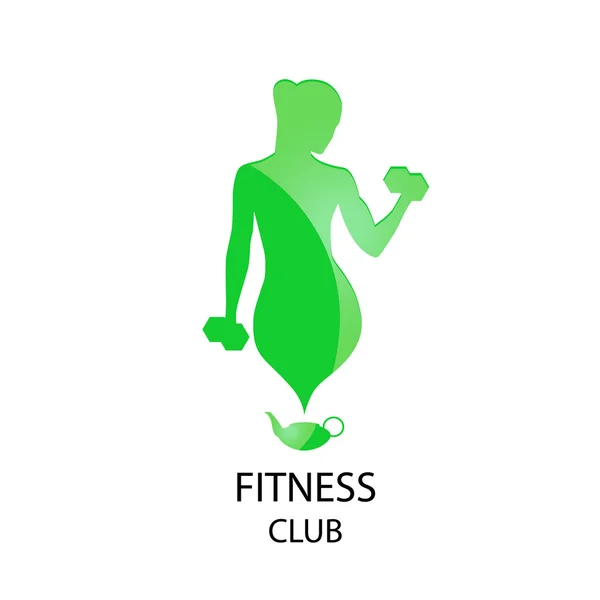 Ícone verde clube de fitness —  Vetores de Stock