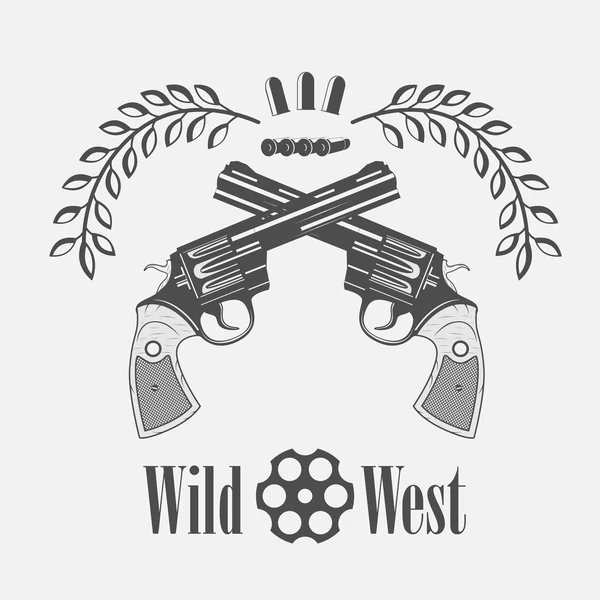 Revólver Wild West — Archivo Imágenes Vectoriales