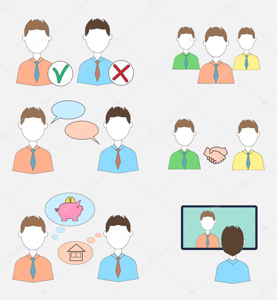 Set of human resources icons