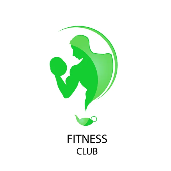 健身俱乐部绿色图标 — 图库矢量图片