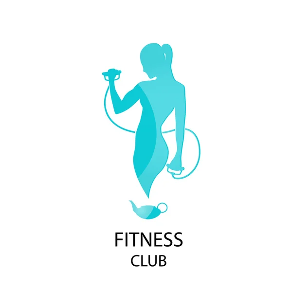 Blaue Ikone im Fitness-Club — Stockvektor