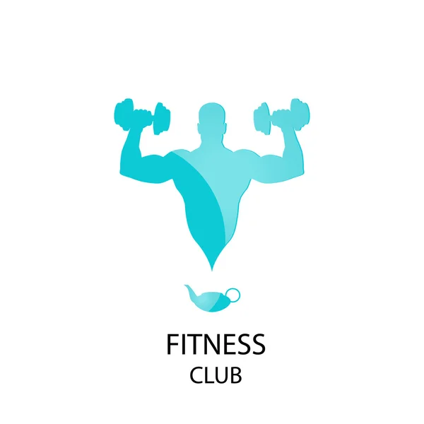 Синий икона фитнес-клуба — стоковый вектор