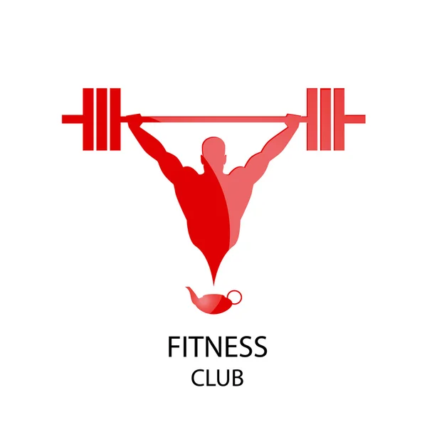 Club de fitness icono rojo — Archivo Imágenes Vectoriales