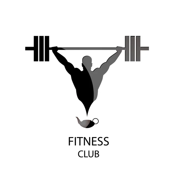 Fitness club μαύρο εικονίδιο — Διανυσματικό Αρχείο