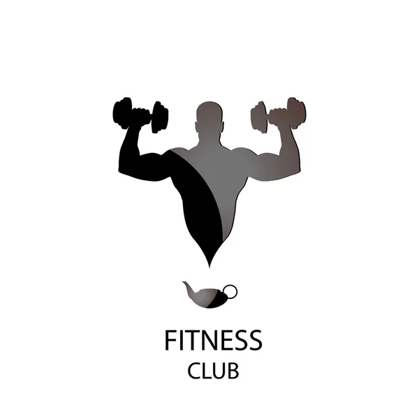 Club de fitness icono negro — Archivo Imágenes Vectoriales