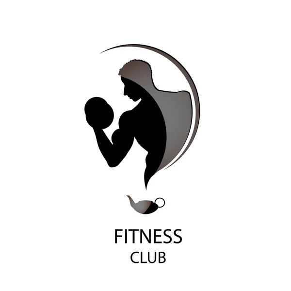 Schwarze Ikone im Fitnessclub — Stockvektor