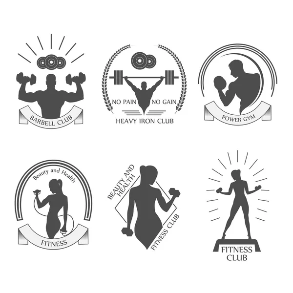 Ícones fitness club —  Vetores de Stock