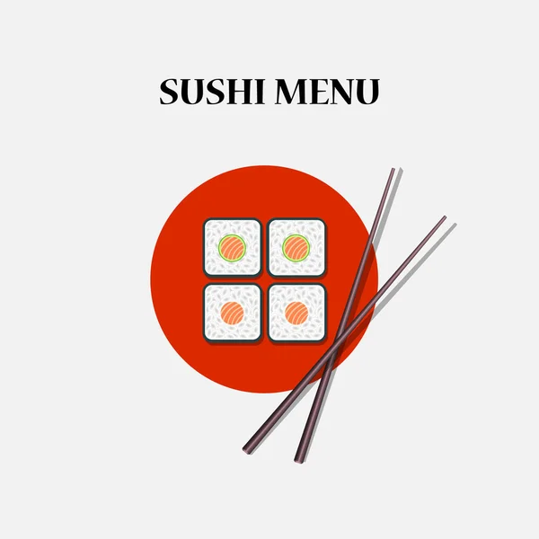 Sushi japonés y rollos — Archivo Imágenes Vectoriales