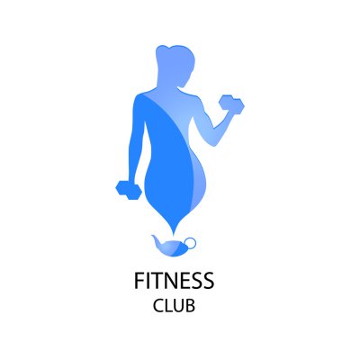 Fitness club mavi kutsal kişilerin resmi