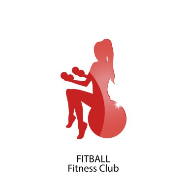 Fitness kulübü kırmızı simge