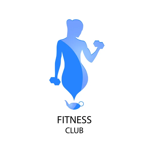 Blaue Ikone im Fitness-Club — Stockvektor