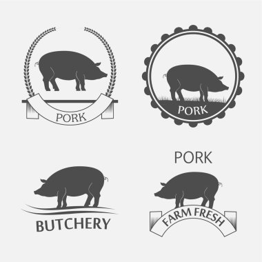 Domuz eti etiket kümesi