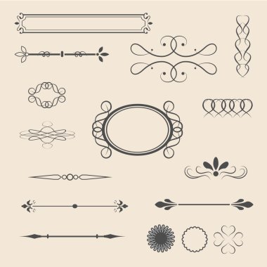 Vintage öğeler-vektör