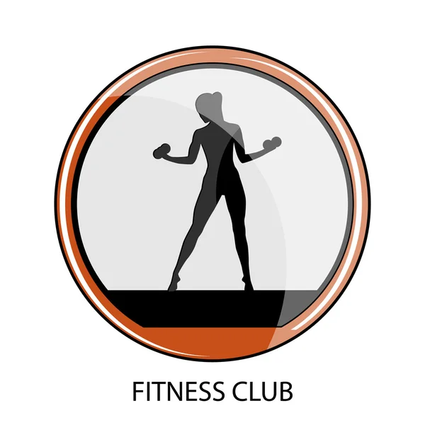 Ícone clube de fitness — Vetor de Stock