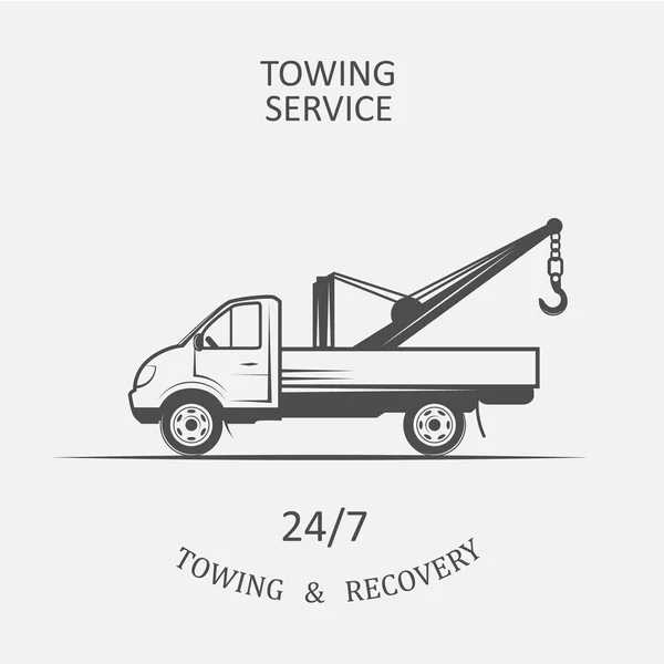Truck for towing and recovery — Stock Vector