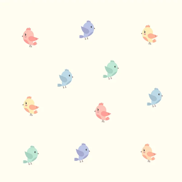 Arka plan ile renkli kuşlar — Stok Vektör