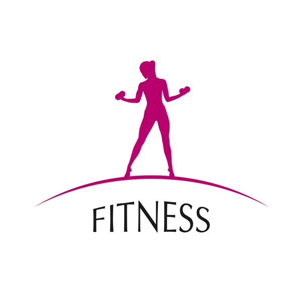 Logo fitness kulübü — Stok Vektör