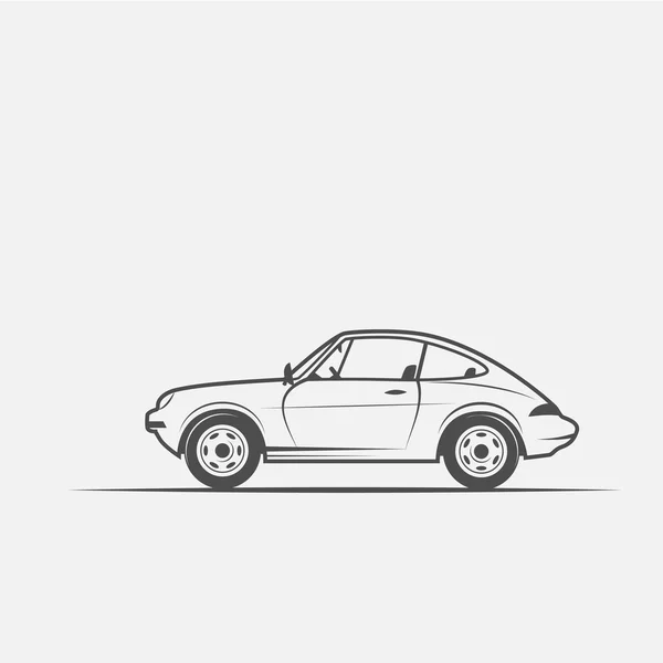 Imagen en escala de grises del coche — Vector de stock