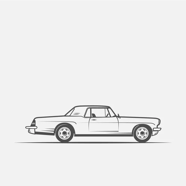 Viejo coche americano en estilo vintage — Vector de stock