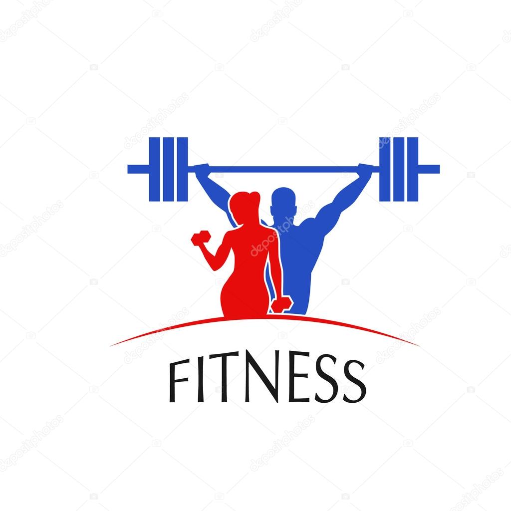 Fitness Center logo, label, icon - vector illustration