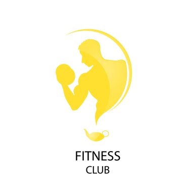 Sarı fitness club simgesi