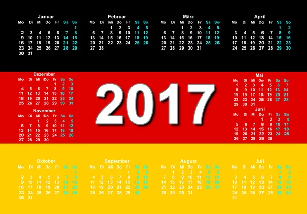 Німецький calenda. Німецька мова — стокове фото