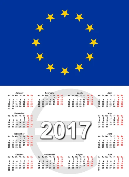 Європейський Союз calendar2017 — стокове фото