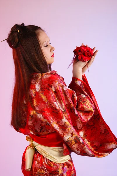 Japanese girl in a dress — Stock Photo, Image