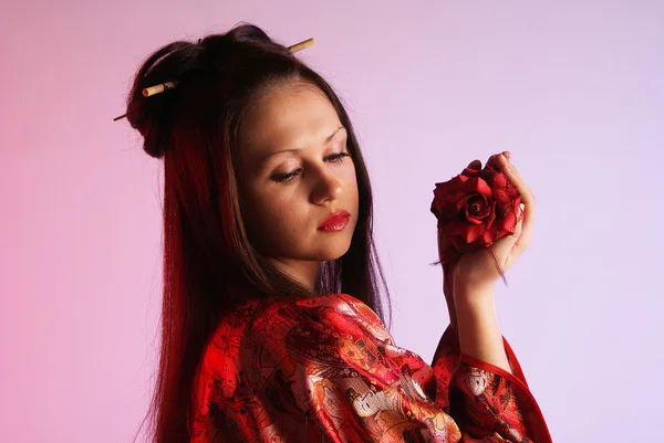 Japanese girl in a dress — Stock Photo, Image