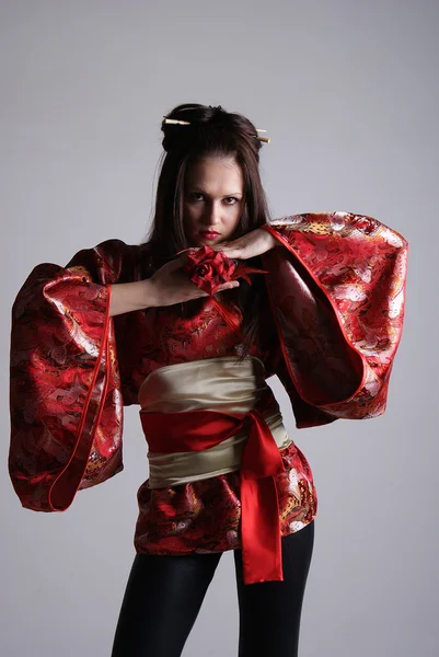 Japanese girl in a dress — Stock Photo, Image