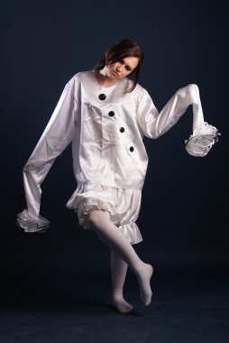 Pierrot kostüm. İzole