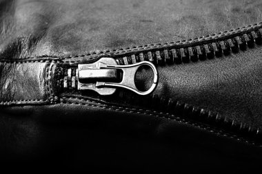 Black and white zipper clipart
