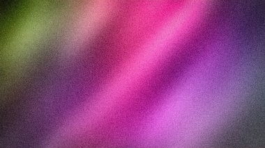 Koyu, soyut bir arkaplan. Pembe, mor ve yeşil tonlarda köşegen ışık ışınları var.