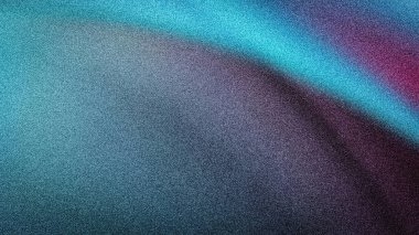 Dinamik 4K soyut arkaplan canlı deniz mavisi, mor ve siyah gradyan ve şık kumlu dokuya sahip. Bulanık duvar kağıdı ve pankart şablonu için ideal