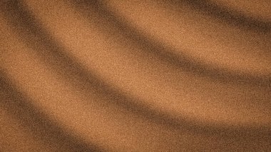 Sıcak 4K soyut arkaplan. Terracotta kahverengisinden koyu kahverengiye doğru dramatik gölge dalgaları var. Ağır kum tanecikli bulanık dokuyla güçlendirilmiş.