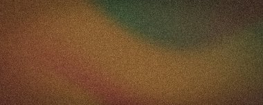 Pas, koyu kahverengi, turuncu ve koyu yeşil renginde bulanık, geniş, soyut, kumlu bir arka plan. Dengesiz, dünyevi ve endüstriyel bir zemin