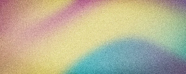 Pembe, mor, sarı, altın, yeşil, cyan ve mavi renkte parlak ve soyut bir gradyan. Modern dijital tasarım için mükemmel geniş arkaplan