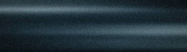 Sleek, dark abstract background in deep slate blue-grey, featuring horizontal light gradients and a heavy, uniform digital speckled grain noise texture