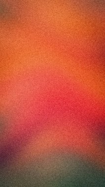 Sıcak, kumlu bir gradyan ile yoğun dikey arkaplan: canlı turuncu, zengin kırmızı ve koyu yeşil ormana geçiş