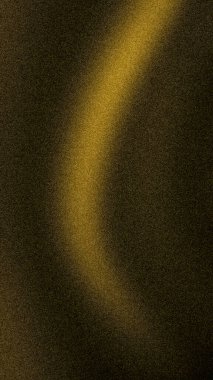 Karanlık bir bronz ve kömür tabanı üzerinde eğri bir altın ışık huzmesi barındıran soyut taneli arka plan, lüks markalar, afişler ve karamsar duvar kağıtları için mükemmel.