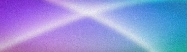Abstract wide grainy background with vibrant purple, violet, blue, and white gradient transitions. Noisy lo-fi texture perfect for 4K wallpapers and headers