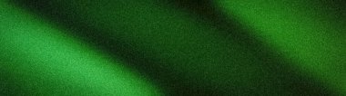 Abstract wide grainy background with a dark green and black blurred gradient. Vibrant textured banner perfect for eco-design, modern web headers, and wallpapers