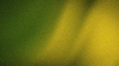 Yumuşak bulanıklık ve gürültü dokusuna sahip, canlı sarı ve orman yeşili gradyan ile soyut 4K tanecikli arka plan. Doğa temalı afişler ve duvar kağıtları için ideal