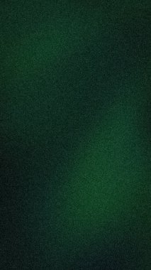 Zümrüt yeşili ve siyah gradyanı olan soyut kumlu bir zümrüt. Yumuşak bulanıklık ve gürültü dokusu, dikey duvar kağıtları, web afişleri ve posterler için ideal