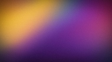 Çağdaş pankartlar, duvar kağıtları ve şablonlar için mükemmel, parlak sarı, turuncu ve koyu mor renklerin bulanık bir karışımı ile soyut 4K taneli arkaplan
