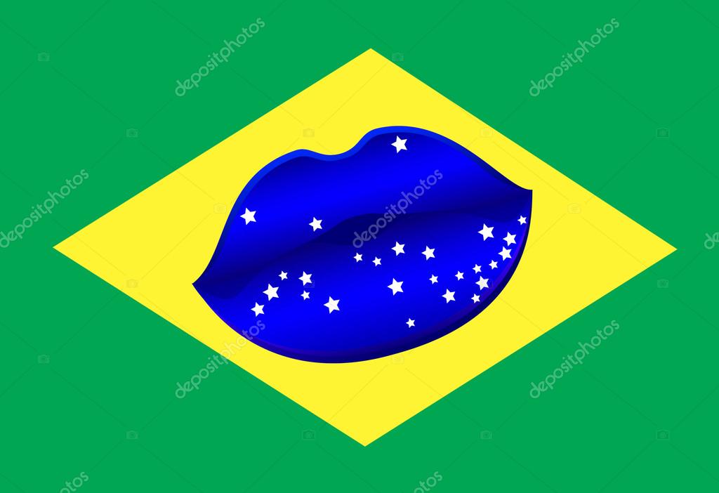 Vector illustration on the theme of the Brazilian flag. Useful for design logo, website,wrapping paper, wrap box, textile, cover, sticker, poster Brazilian flag summer party, fans logo