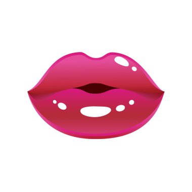 Isolated vector illustration of kiss  clipart